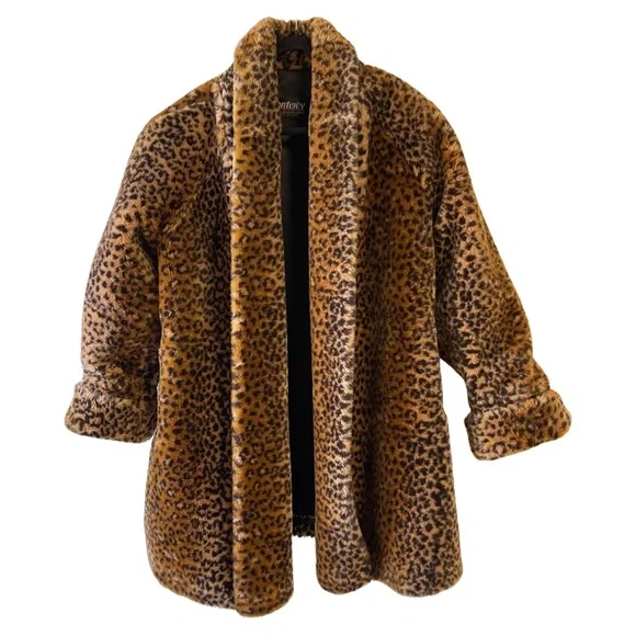 Jackets & Coats | Vintage Leopard Print Faux Fur Coat Monterey
